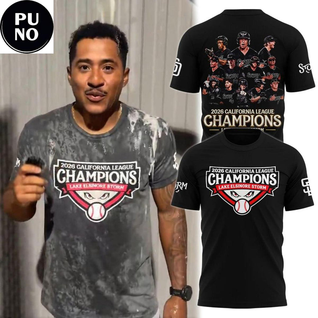 Lake Elsinore Storm 2026 California League Champions Locker Room Hoodie T-Shirt
