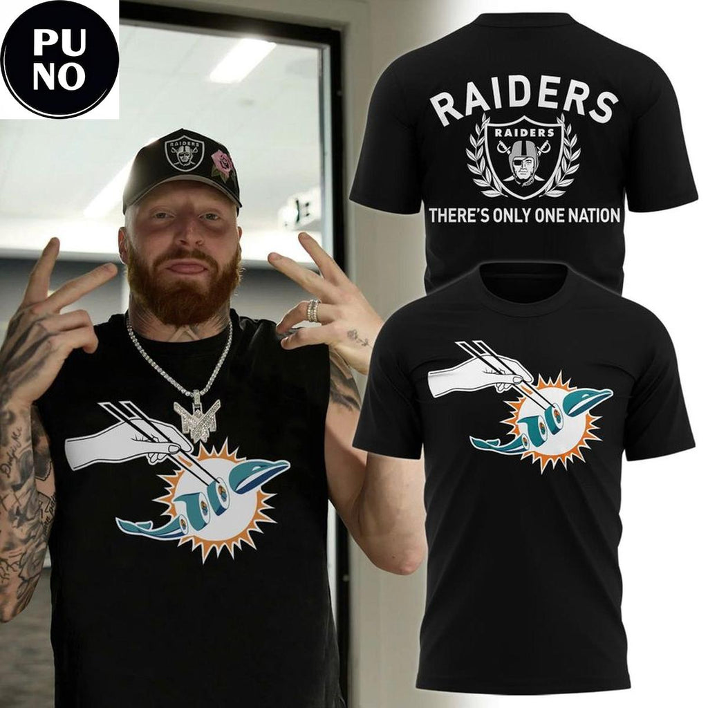 Las Vegas Raiders 2026 Gameday Dolphin Sushi Hoodie T-Shirt