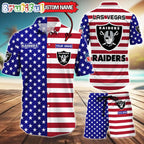 Las Vegas Raiders American Flag Hawaii Shirt