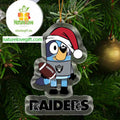 Las Vegas Raiders Bluey Christmas NFL Acrylic Christmas Tree Decor Ornament 19006