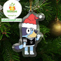 Las Vegas Raiders Bluey Christmas NFL Acrylic Christmas Tree Decor Ornament 19032