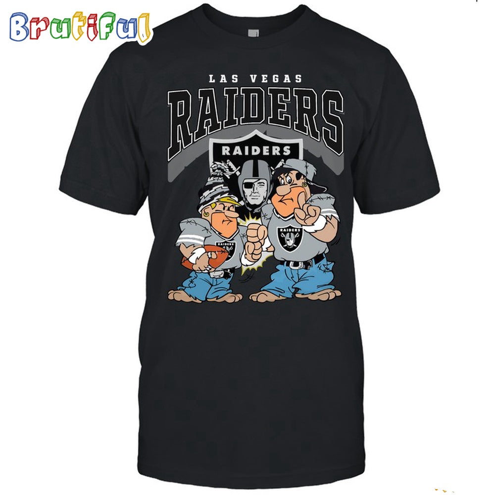 Las Vegas Raiders Flintstones Football T Shirt