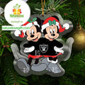 Las Vegas Raiders Mickey Christmas NFL Acrylic Christmas Tree Decoration Ornament