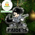 Las Vegas Raiders Mickey Mouse NFL Acrylic Christmas Tree Decor Ornament