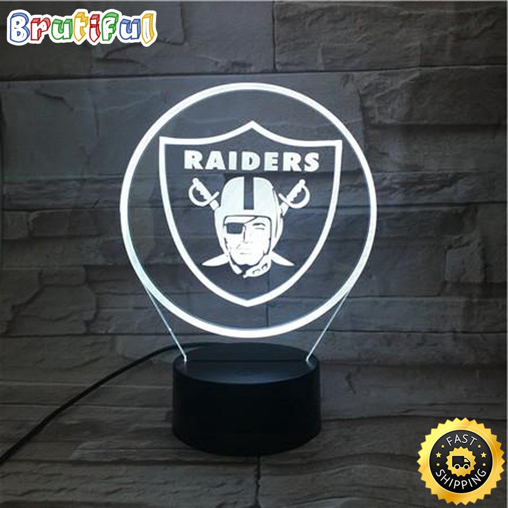 Las Vegas Raiders Night Light Sports 3D Illusion LED Lamp