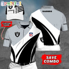 Las Vegas Raiders Polo Shirt Custom Name Football Polo Shirts