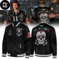 Las Vegas Raiders Viva Los Raiders 2026 Día de los Muertos Sugar Skull Baseball Jacket