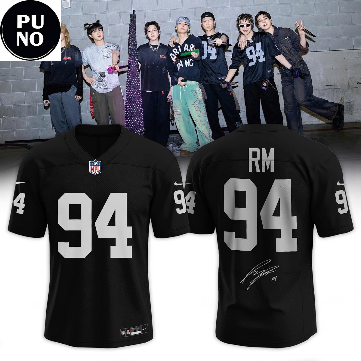Las Vegas Raiders x BTS Signature 2026 Personalized Football Jersey