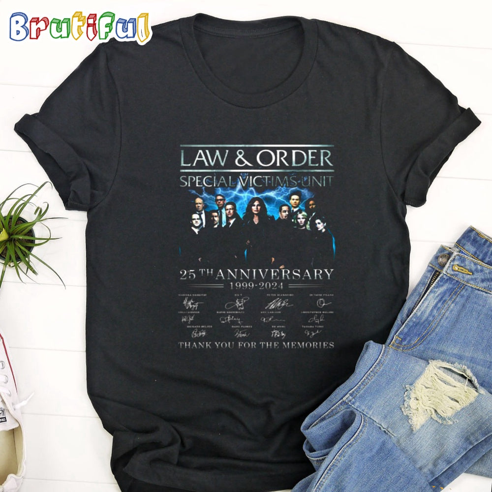 Law & Order Spec Victims Unit 25th Anniversary Thank You For The Memories T Shirt
