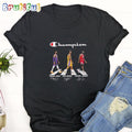 LeBron James Kobe Bryant Michael Jordan Champions Walking Road T Shirt