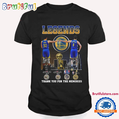 Legends Golden State Warriors Thank You For The Memories Signature TShirt