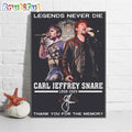 Legends Never Die Carl Jeffrey Snare 1959-2024 Thank You For The Memory Wall Art Poster Canvas