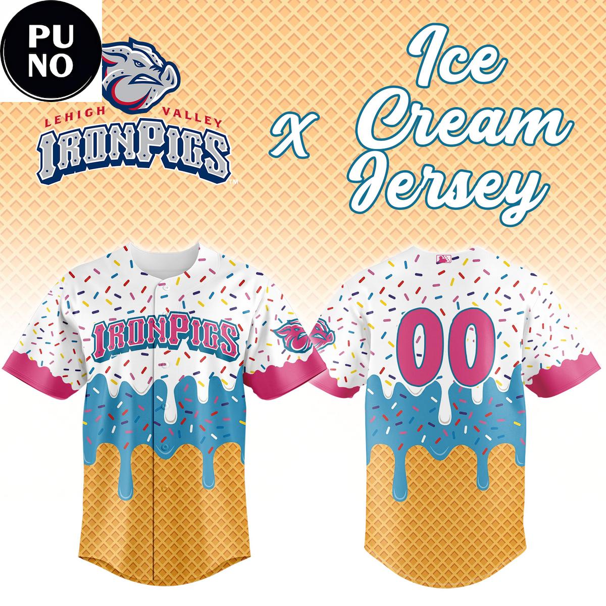Lehigh Valley IronPigs x Ice Cream 2026 Personalized Baseball Jersey