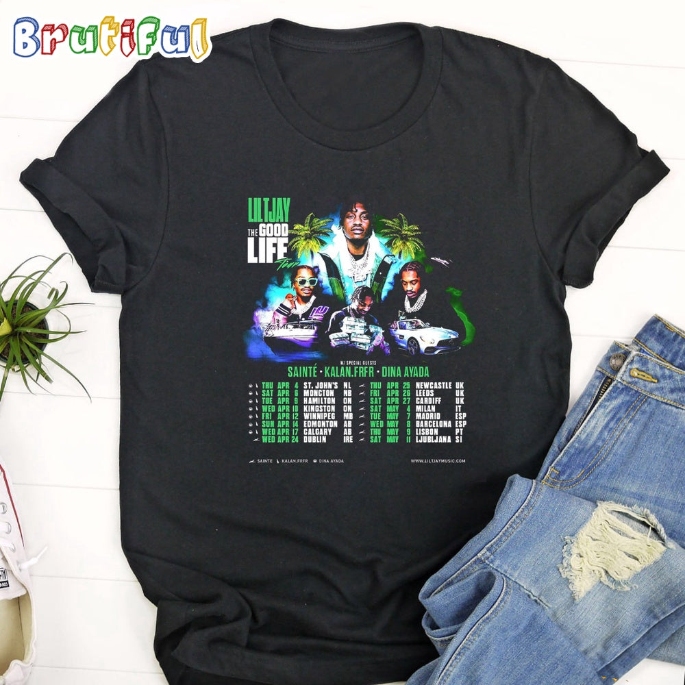 Lil Tjay Bringing The Good Life Europe And Canada 2024 T Shirt
