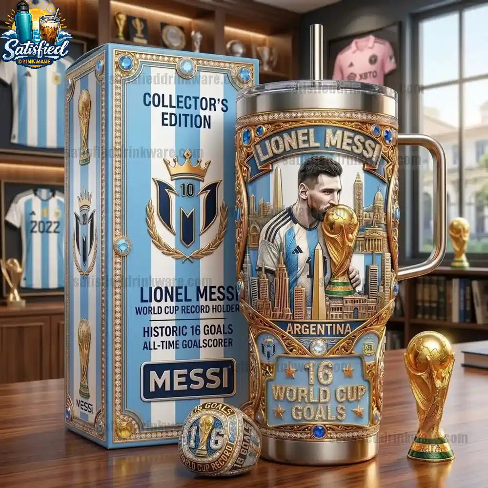 Lionel Messi Historic 16 World Cup Goals Limited Edition Commemorative Tumbler