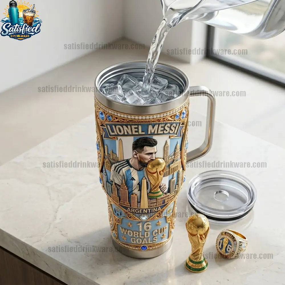 Lionel Messi Historic 16 World Cup Goals Limited Edition Commemorative Tumbler