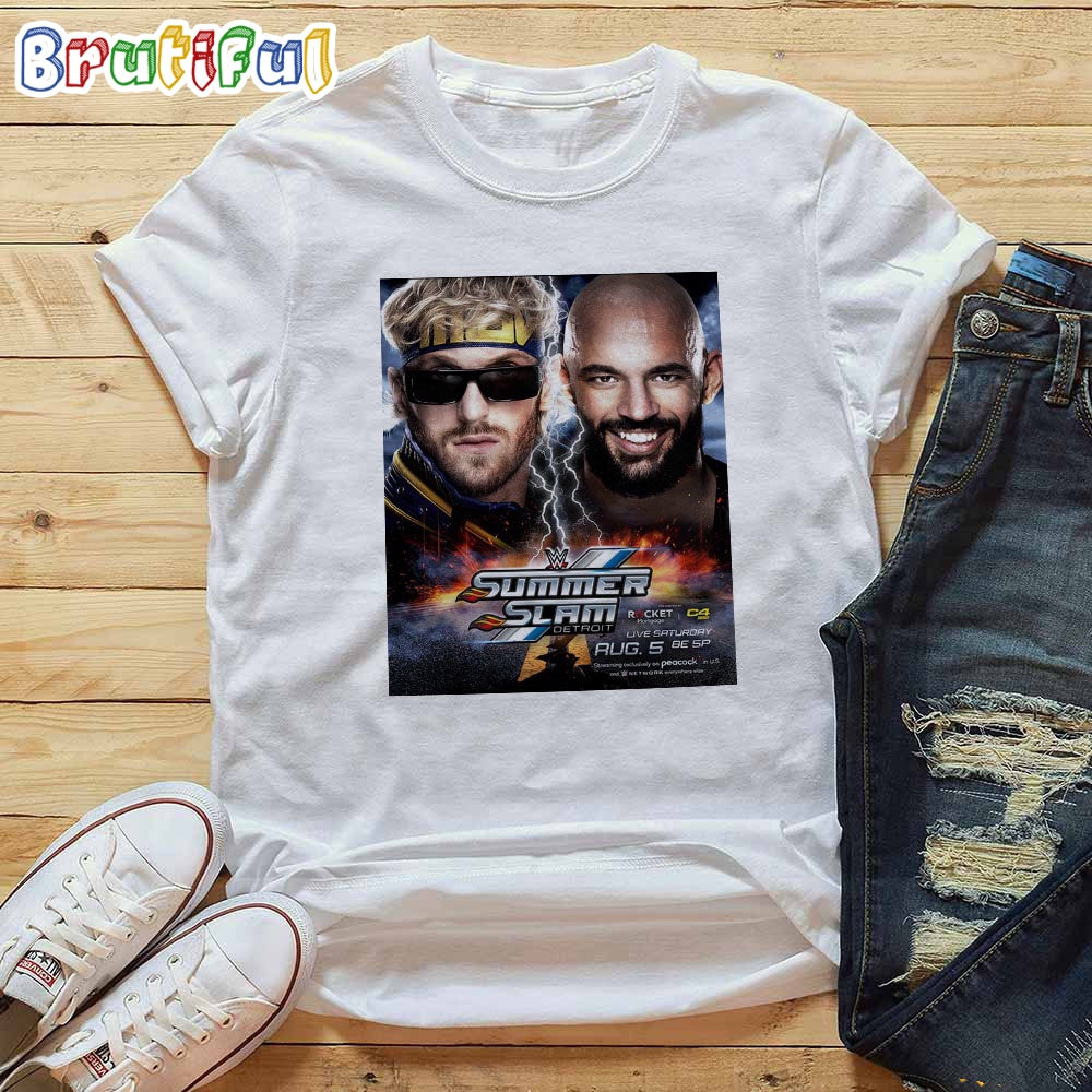 Logan Paul One-On-One With Ricochet At WWE SummerSlam T-Shirt