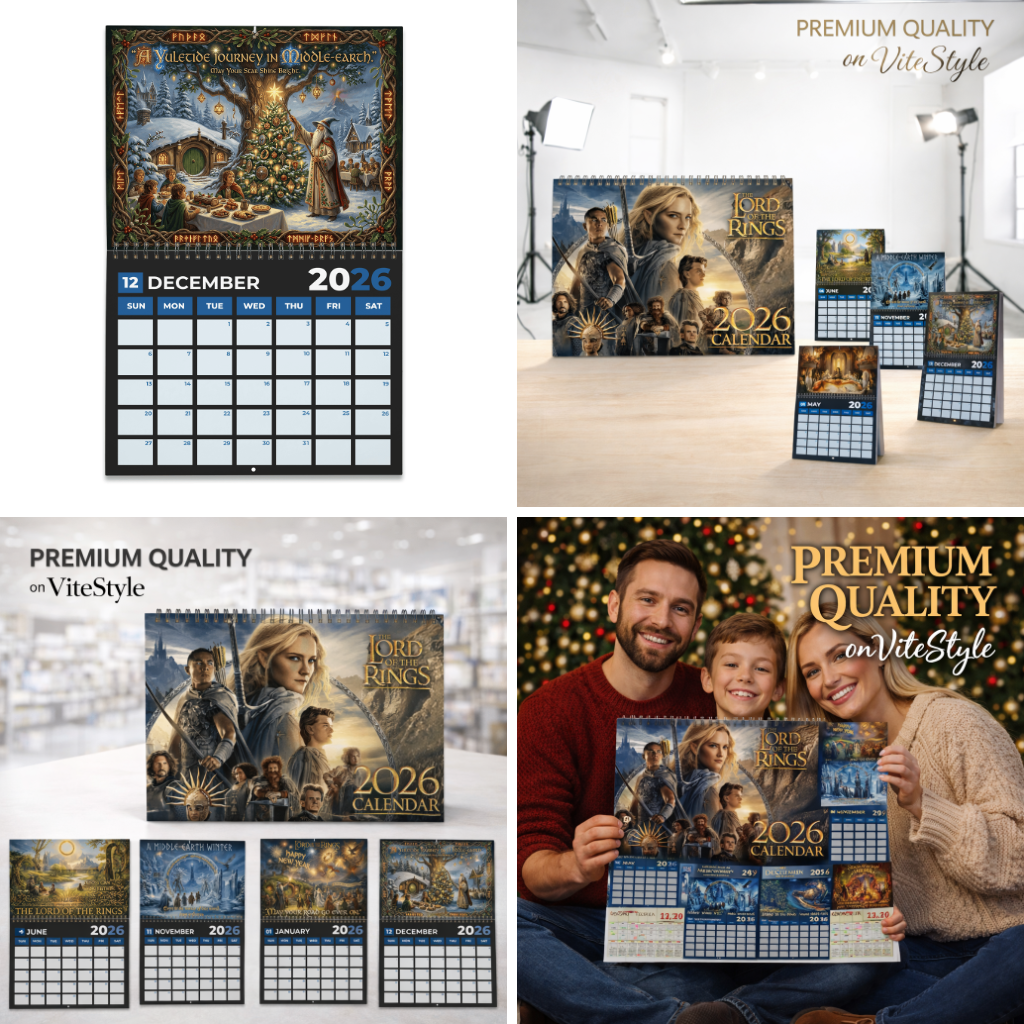 Lord of the Rings 2026 Wall Calendar