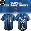Los Angeles Angels Filipino Heritage Night 2026 Personalized Baseball Jersey