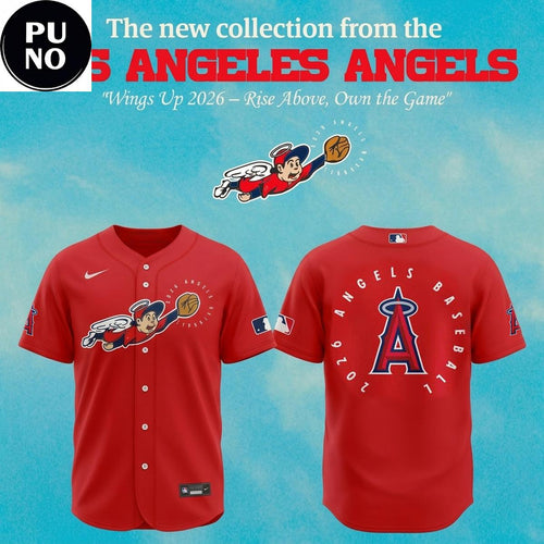 Los Angeles Angels Wings Up 2026 Rise Above Own the Game Baseball Jersey