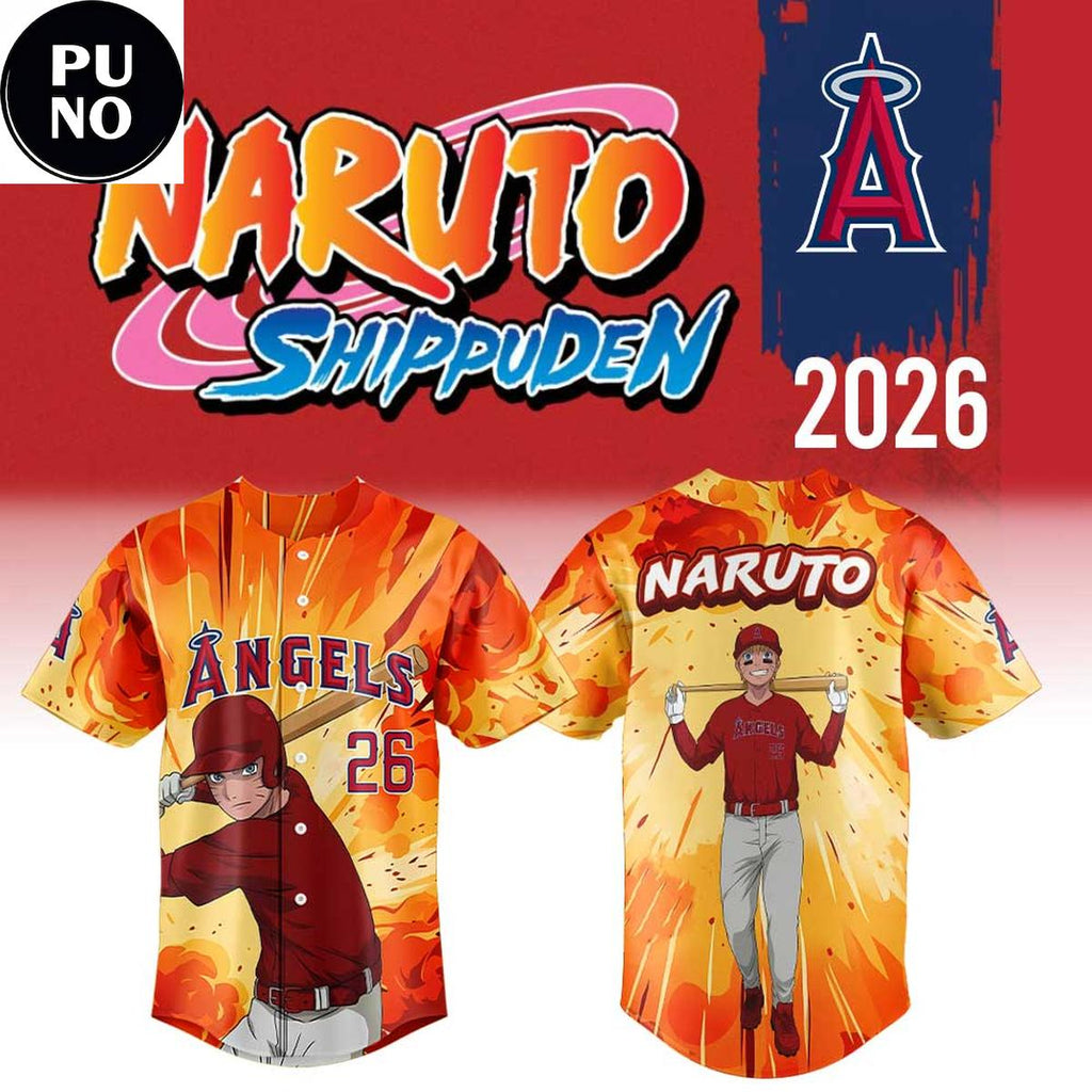 Los Angeles Angels x Naruto Shippuden Anime Night 2026 Baseball Jersey