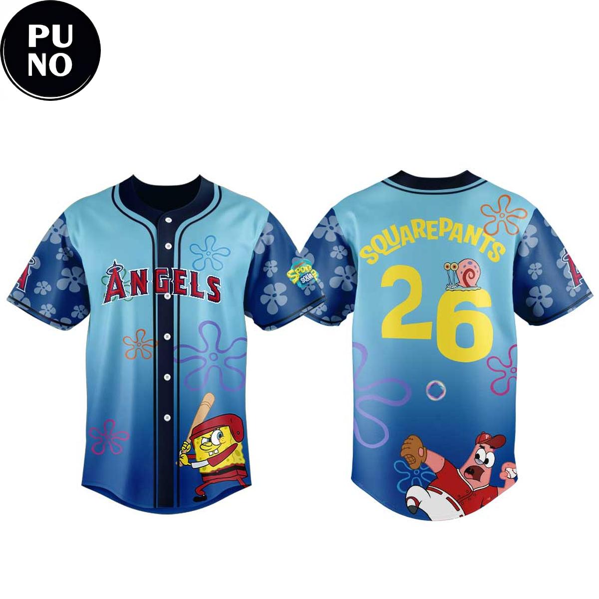 Los Angeles Angels x SpongeBob SquarePants Night 2026 Personalized Baseball Jersey