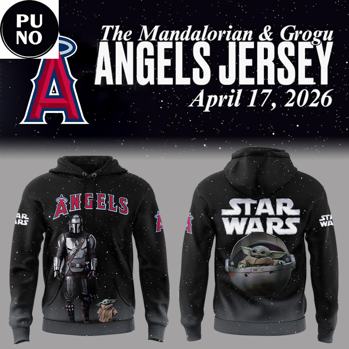 Los Angeles Angels x Star War Night 2026 The Mandalorian & Grogu Hoodie