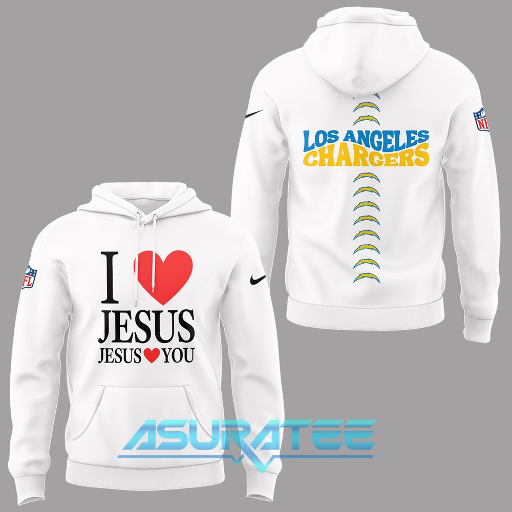 Los Angeles Chargers I Love Jesus Limited Edition Hoodie Set