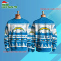 Personalized Los Angeles Chargers Nfl Snow Ugly Christmas Sweater