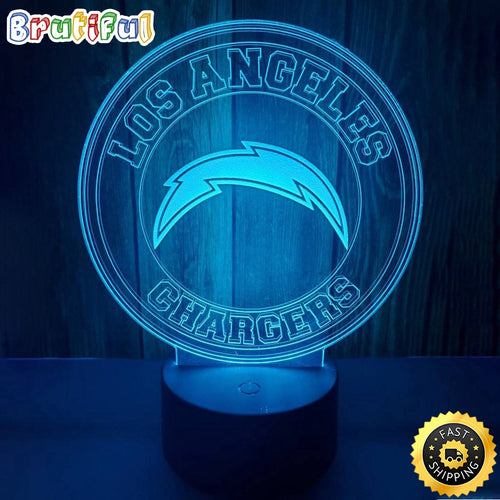 Los Angeles Chargers Night Light 3D Illusion LED Lamp Football
