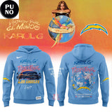 Los Angeles Chargers x Karol G Viajando Por El Mundo Tropitour 2026 Hoodie T-Shirt