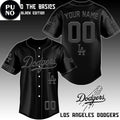 Los Angeles Dodgers 2026 Back to the Basics All Black Personalized Baseball Jersey