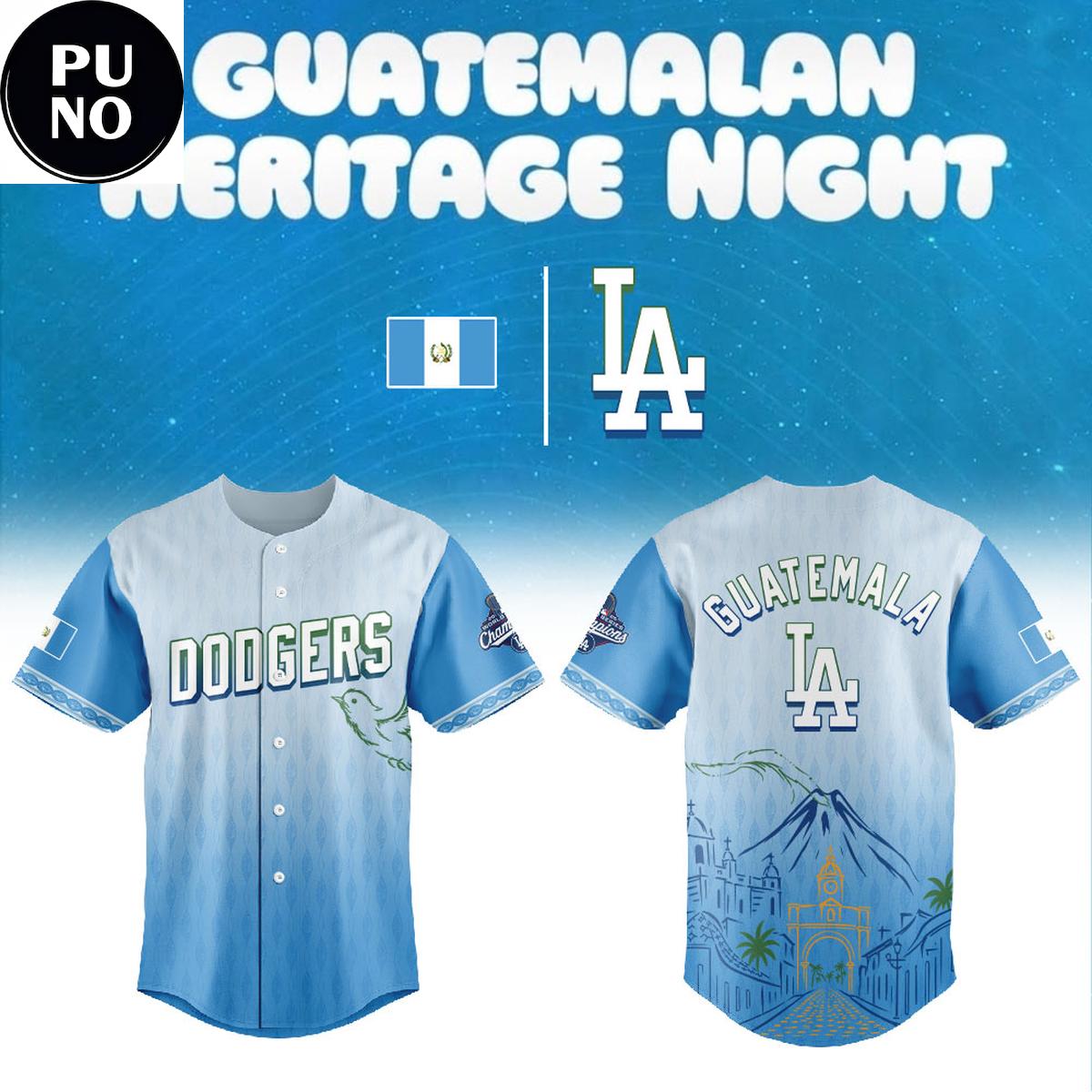 Los Angeles Dodgers 2026 Guatemalan Heritage Night Baseball Jersey