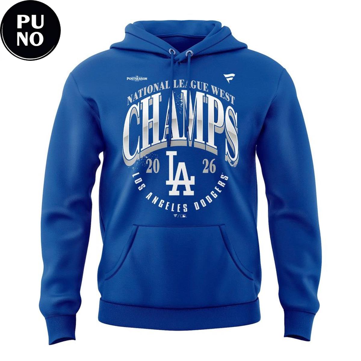 Los Angeles Dodgers 5 In A Row NL West Division Champions 2026 Hoodie T-Shirt