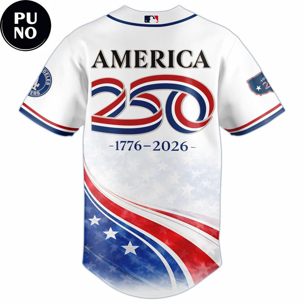 Los Angeles Dodgers America 250 Anniversary 1776-2026 Baseball Jersey