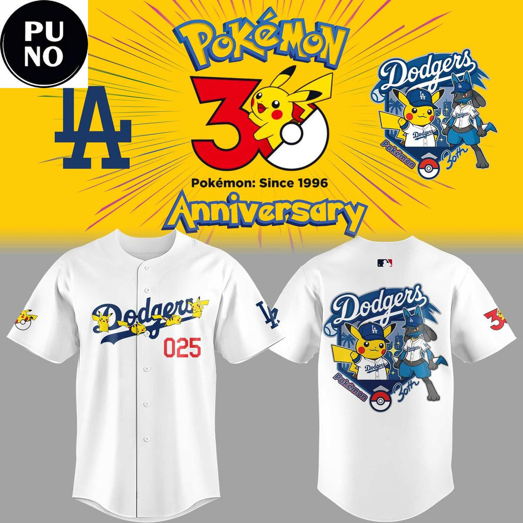 Los Angeles Dodgers Celebration 30th Pokemon 2026 New Baseball Jersey
