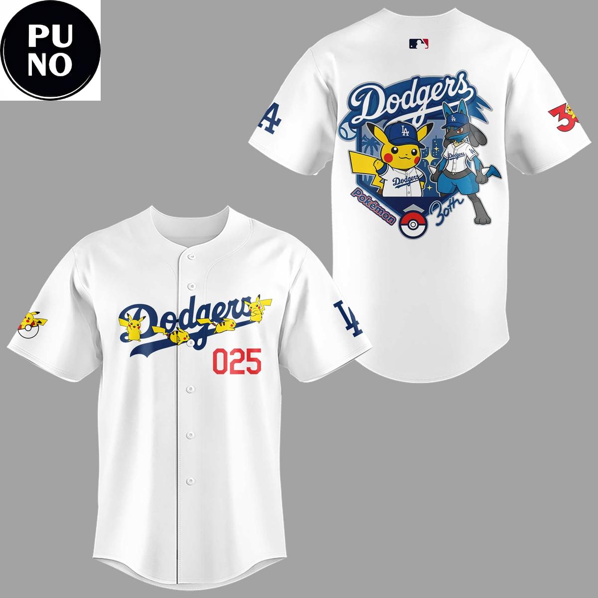 Los Angeles Dodgers Celebration 30th Pokemon 2026 New Baseball Jersey