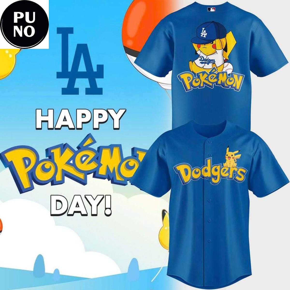 Los Angeles Dodgers Happy Pokémon Day 2026 Baseball Jersey
