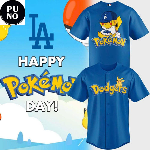 Los Angeles Dodgers Happy Pokémon Day 2026 Baseball Jersey
