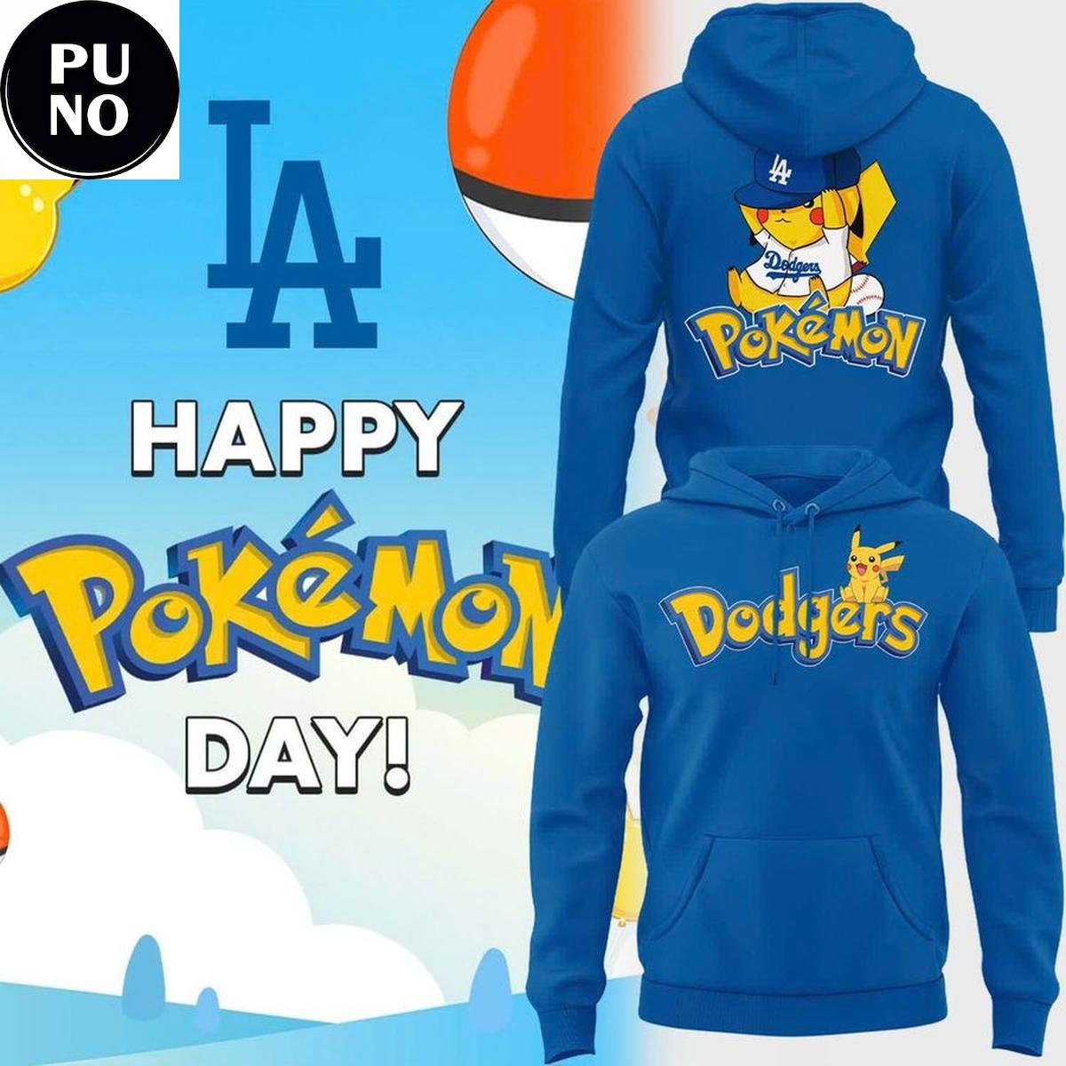 Los Angeles Dodgers Happy Pokémon Day 2026 Hoodie