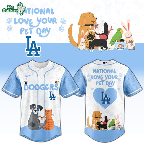 Los Angeles Dodgers National Love Your Pet Day 2026 Limited Edition Baseball Jersey