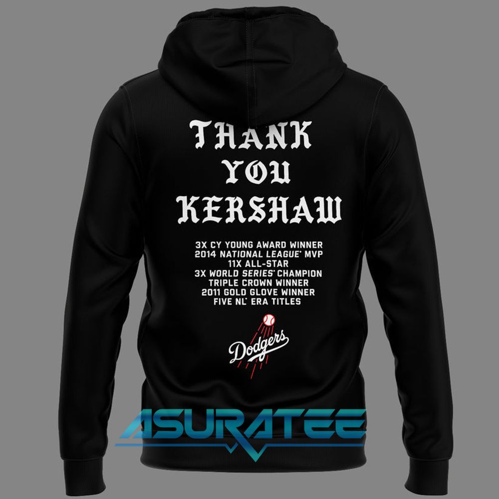 Los Angeles Dodgers Thank You Clayton Kershaw 2026 Hoodie