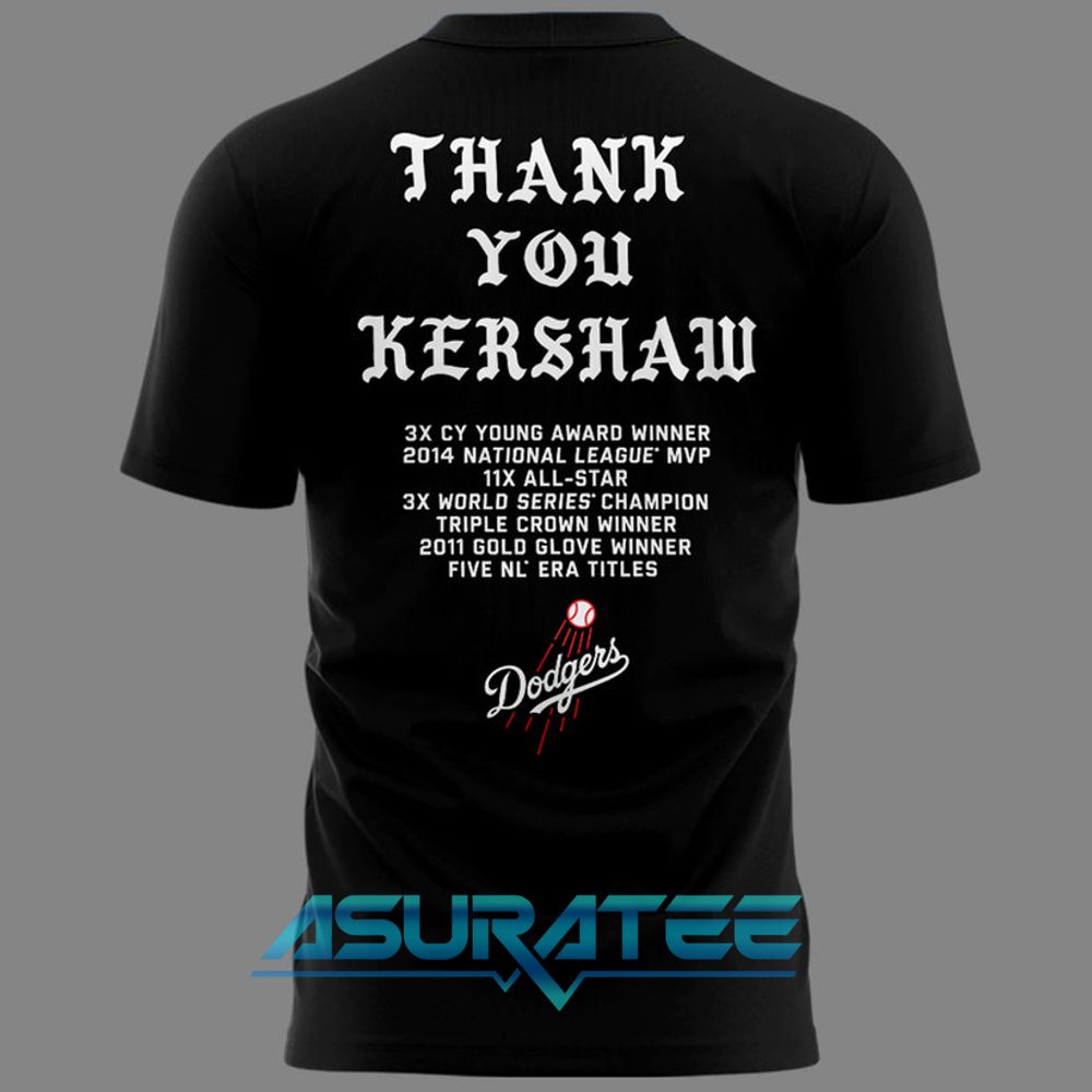 Los Angeles Dodgers Thank You Clayton Kershaw Limited Edition Shirt