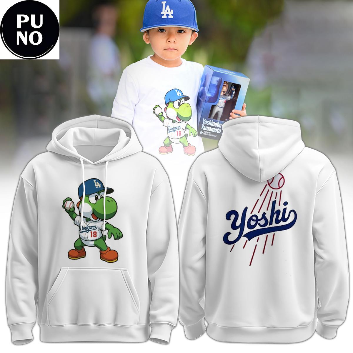 Los Angeles Dodgers Yoshi Baseball Egg 2026 Hoodie