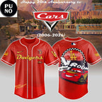 Los Angeles Dodgers x Cars Lightning McQueen 20th Anniversary Baseball Jersey
