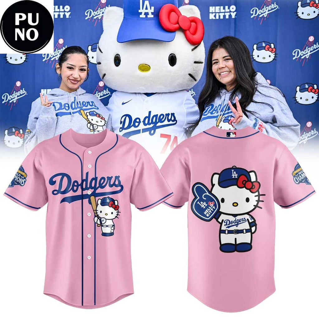Los Angeles Dodgers x Hello Kitty Day 2026 For Fan Baseball Jersey
