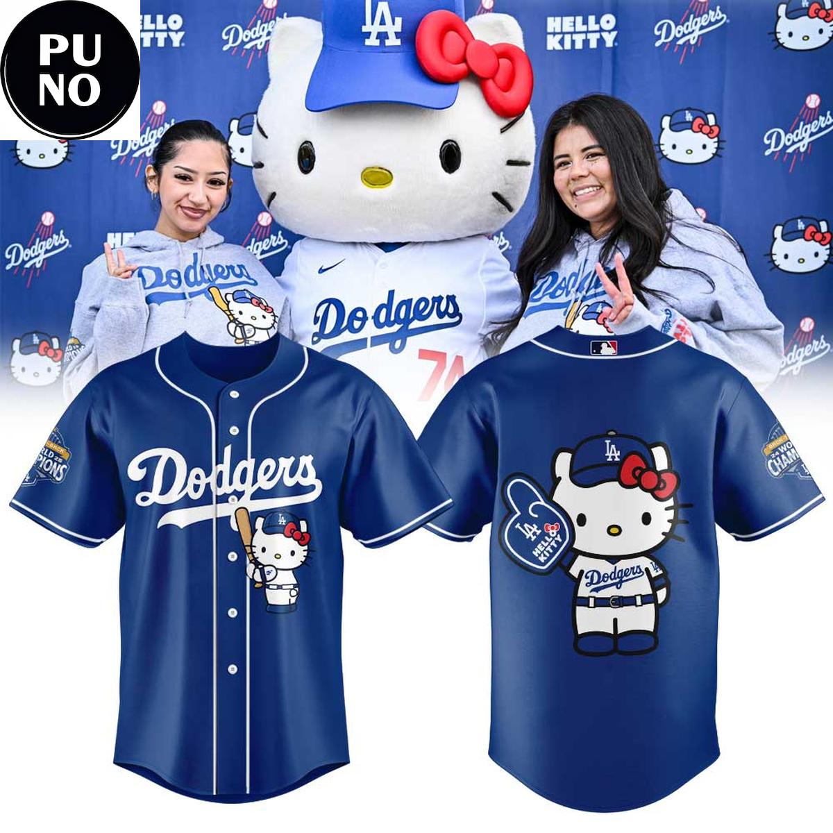 Los Angeles Dodgers x Hello Kitty Day 2026 For Fan Baseball Jersey