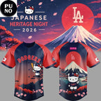 Los Angeles Dodgers x Hello Kitty Japanese Heritage Night 2026 Baseball Jersey