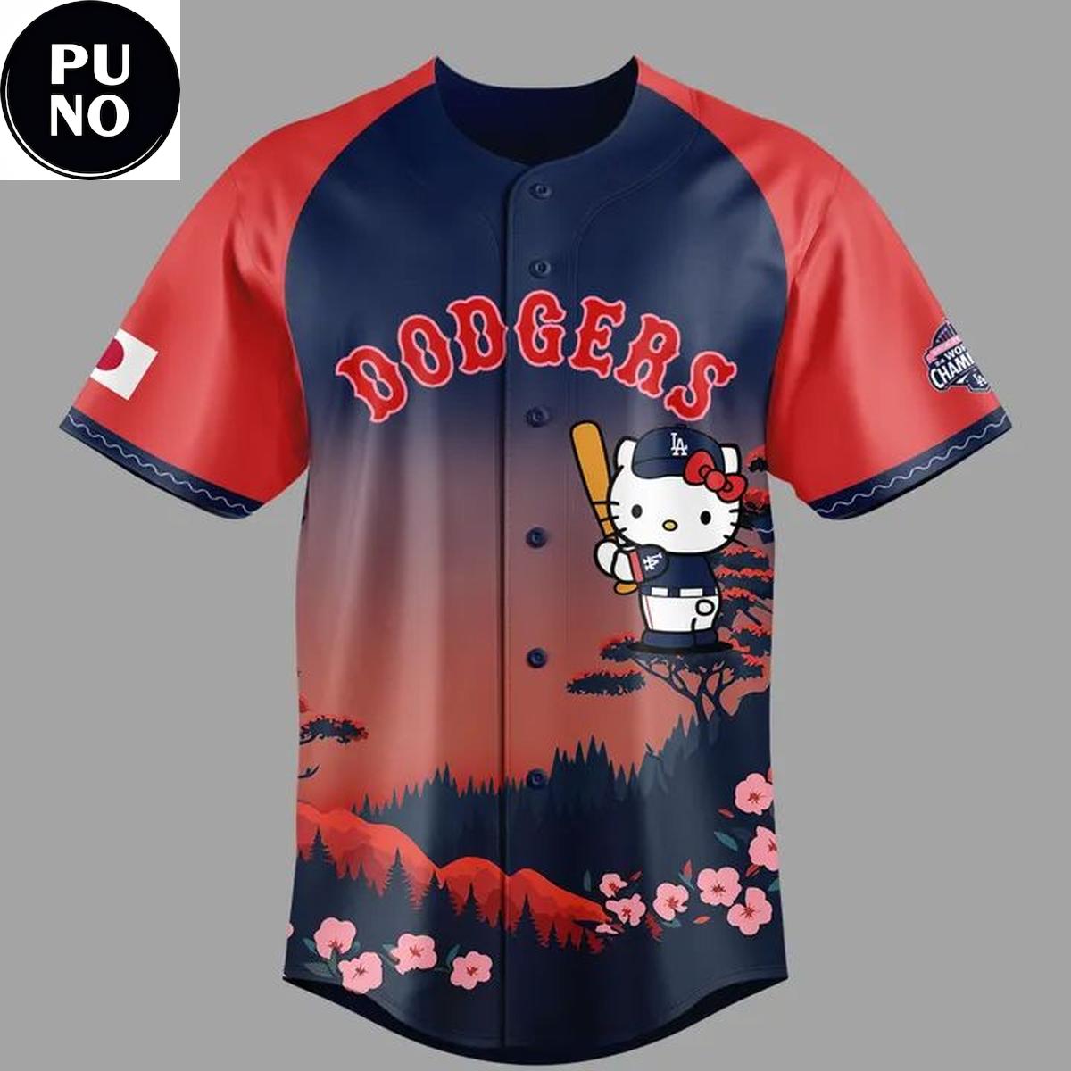 Los Angeles Dodgers x Hello Kitty Japanese Heritage Night 2026 Baseball Jersey
