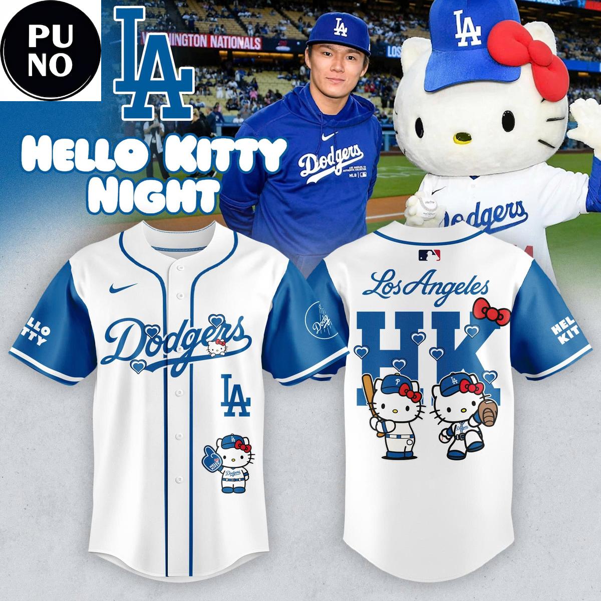 Los Angeles Dodgers x Hello Kitty Night 2026 New Baseball Jersey